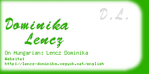 dominika lencz business card